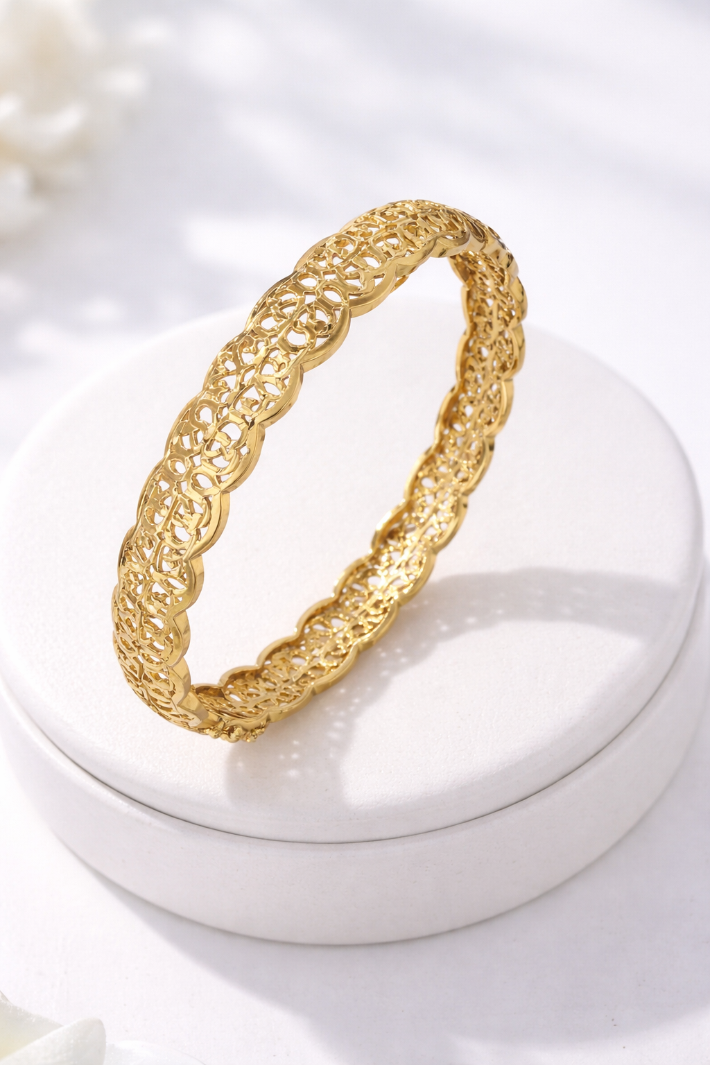 Bracelet Manchette Filigrane Doré