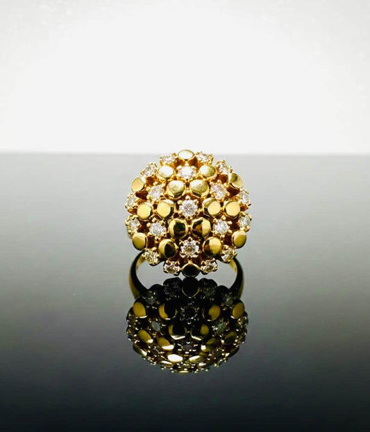 Bague Rosace Royale Dorée