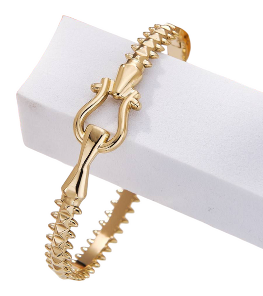 Bracelet doré moderne avec fermoir mousqueton