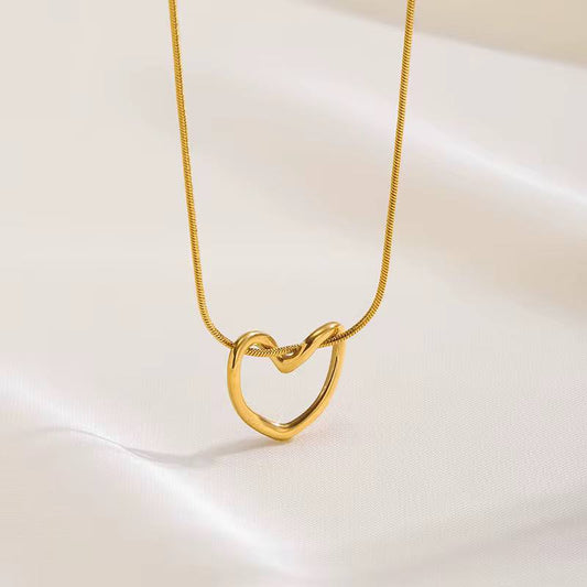 💛 Collier Cœur Éternel – Élégance Dorée