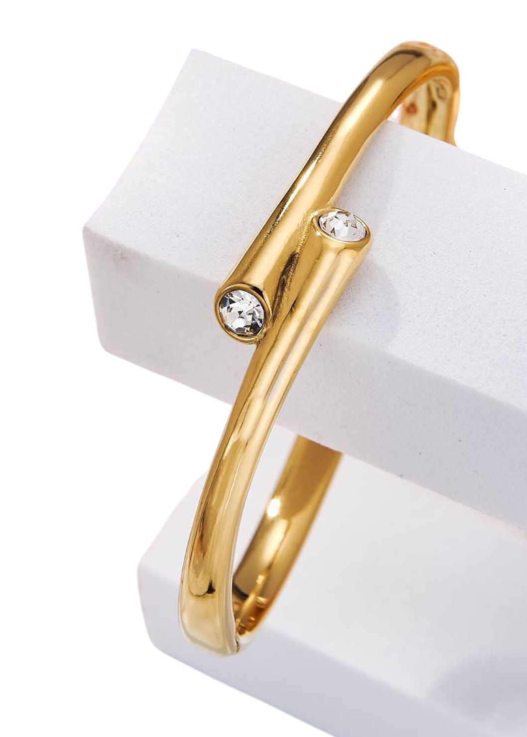 Bracelet doré minimaliste zircon