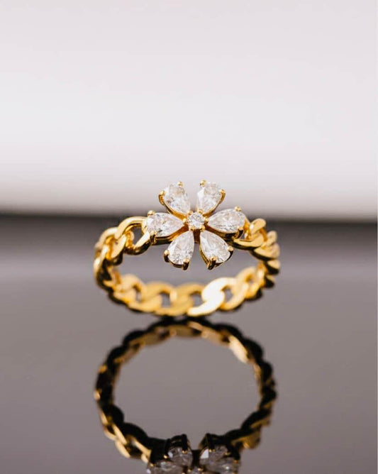 💎 Bague Fleur Impériale Dorée